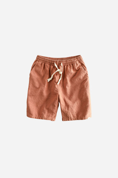 Mayfair Linen Drawstring Shorts Bronze