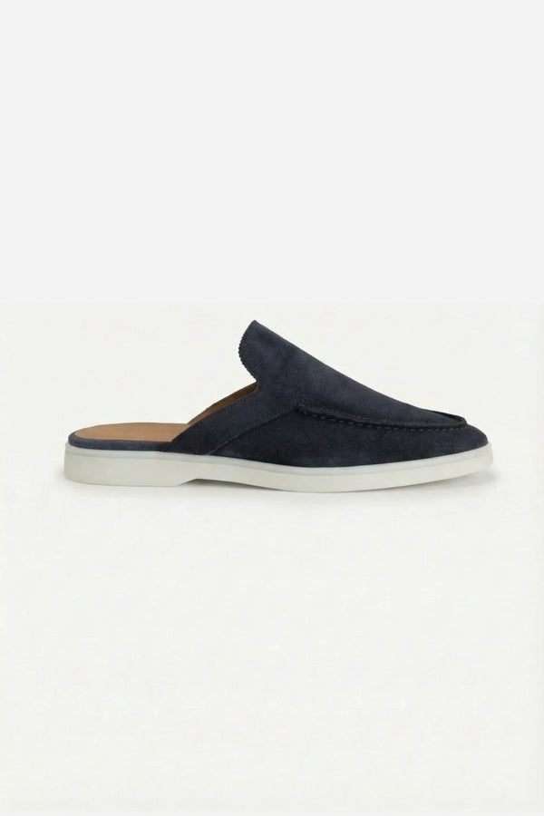 Positano Suede Mule Navy