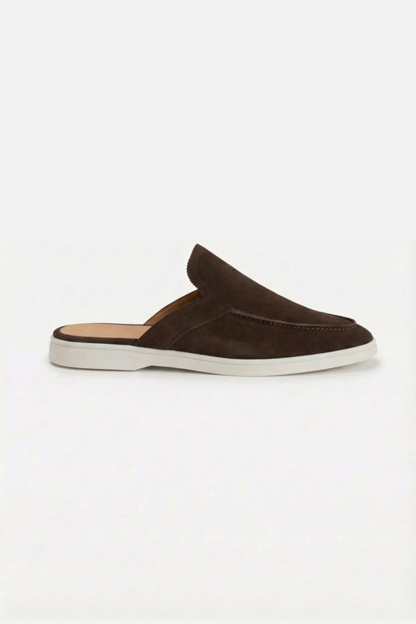 Positano Suede Mule Black