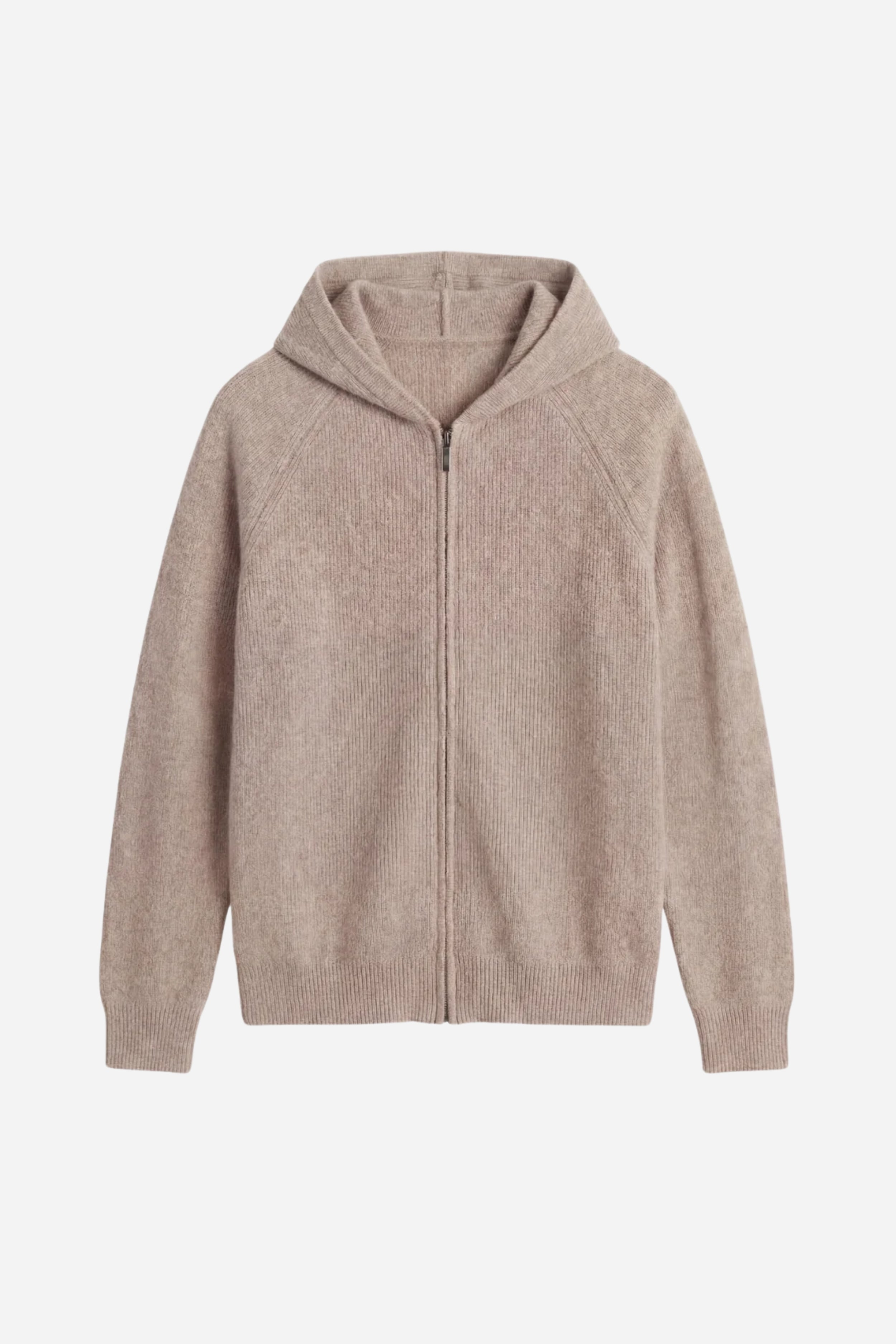 Ashford Cashmere Zip Cardigan Brown