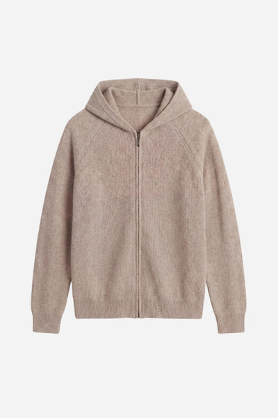 Ashford Cashmere Zip Cardigan Brown