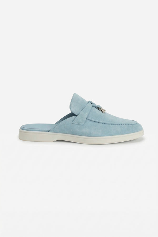 Portobello Suede Mule Baby Blue
