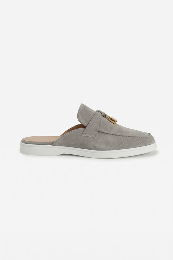 Portobello Suede Mule Grey