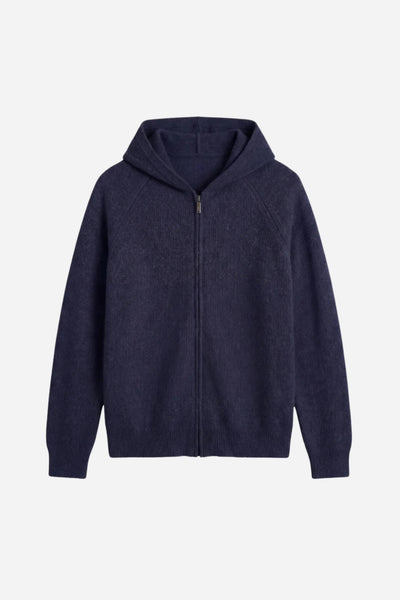 Ashford Cashmere Zip Cardigan Navy