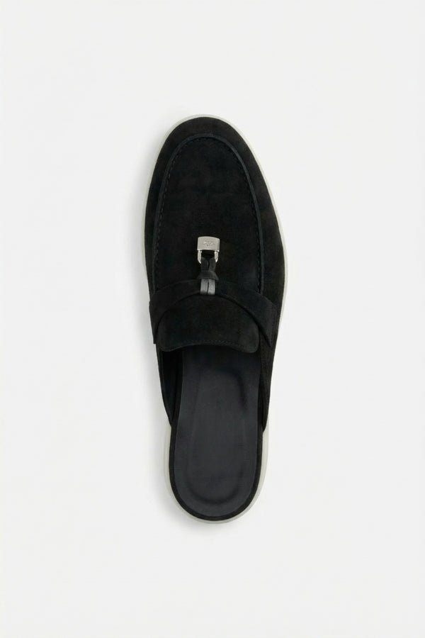 Portobello Suede Mule Black