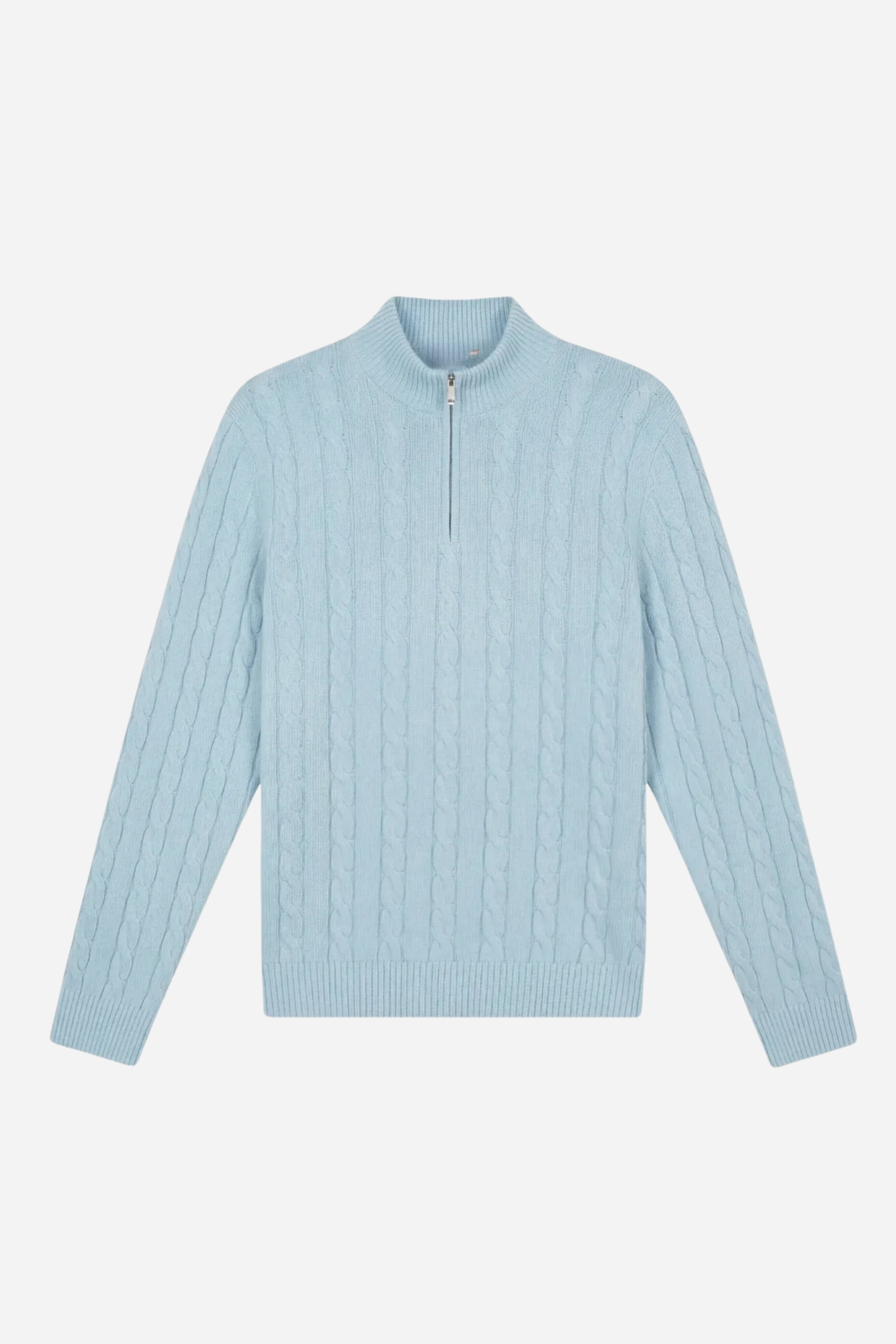 Kensington Cashmere Quarter Zip Blue
