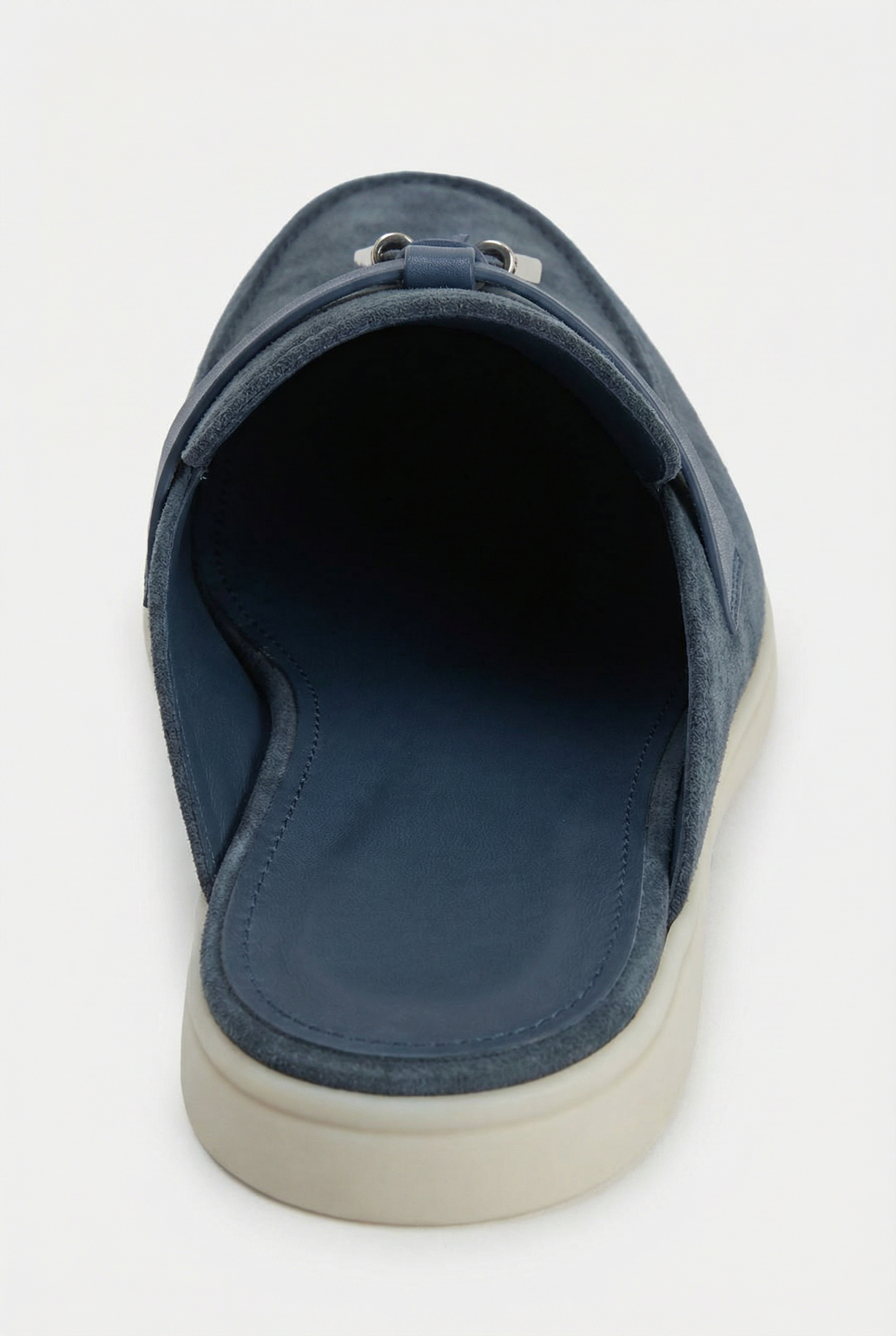 Portobello Suede Mule Steel Blue