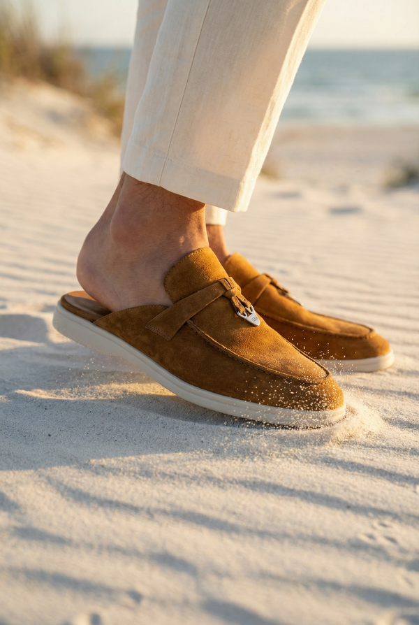Portobello Suede Mule Camel