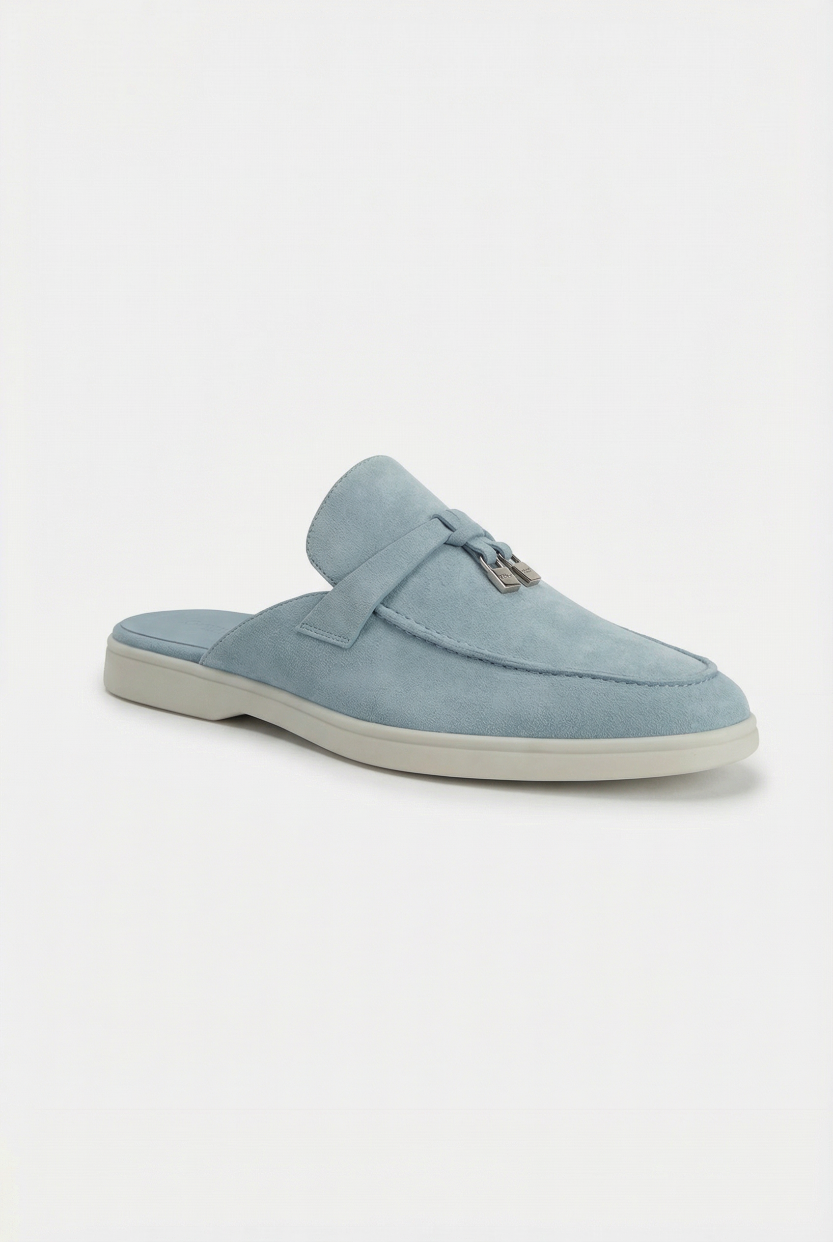 Portobello Suede Mule Baby Blue