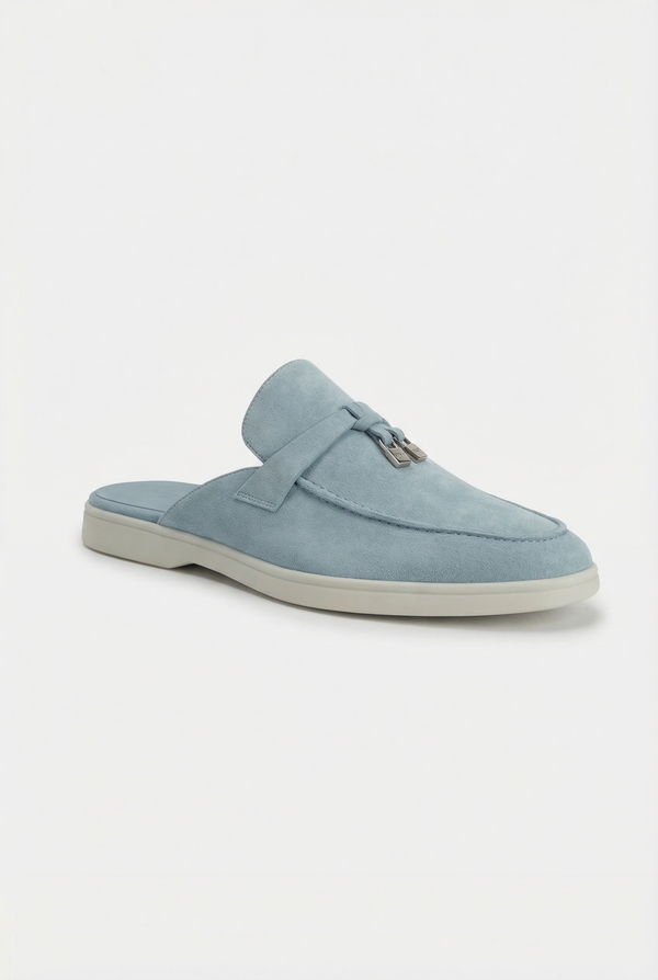 Portobello Suede Mule Baby Blue