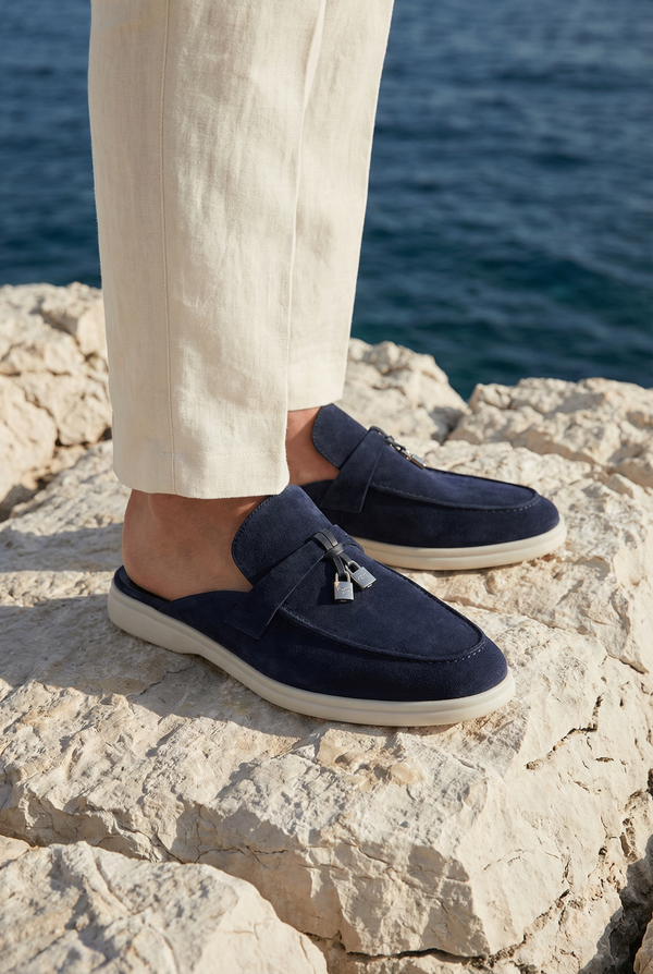 Portobello Suede Mule Navy