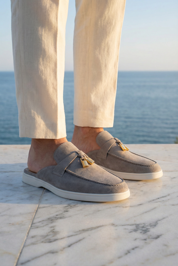 Portobello Suede Mule Grey