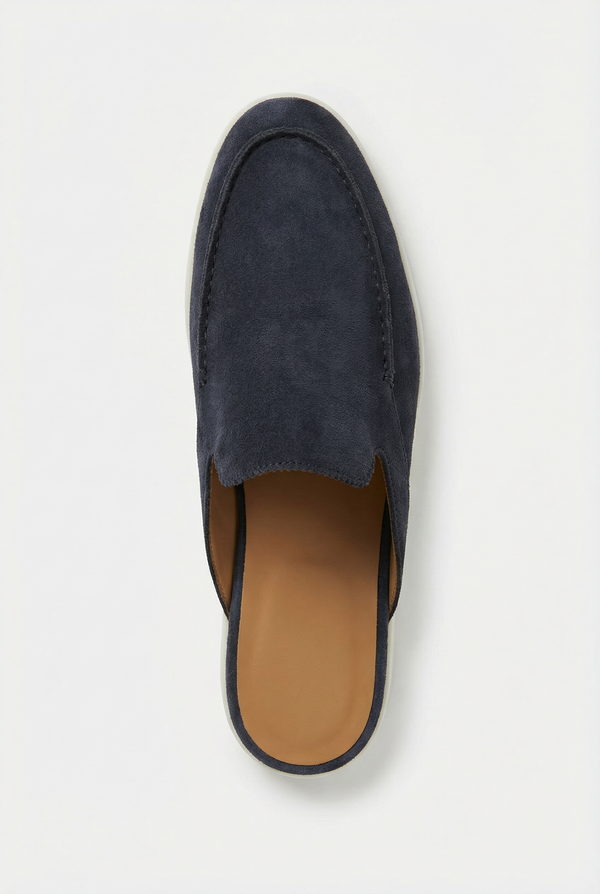 Positano Suede Mule Navy