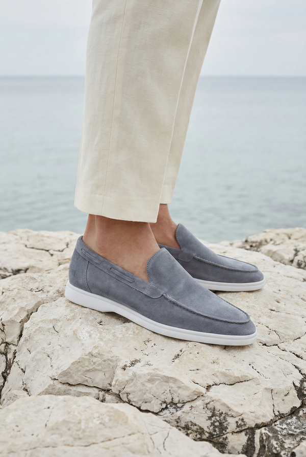 Classic Suede Loafer Baby Blue