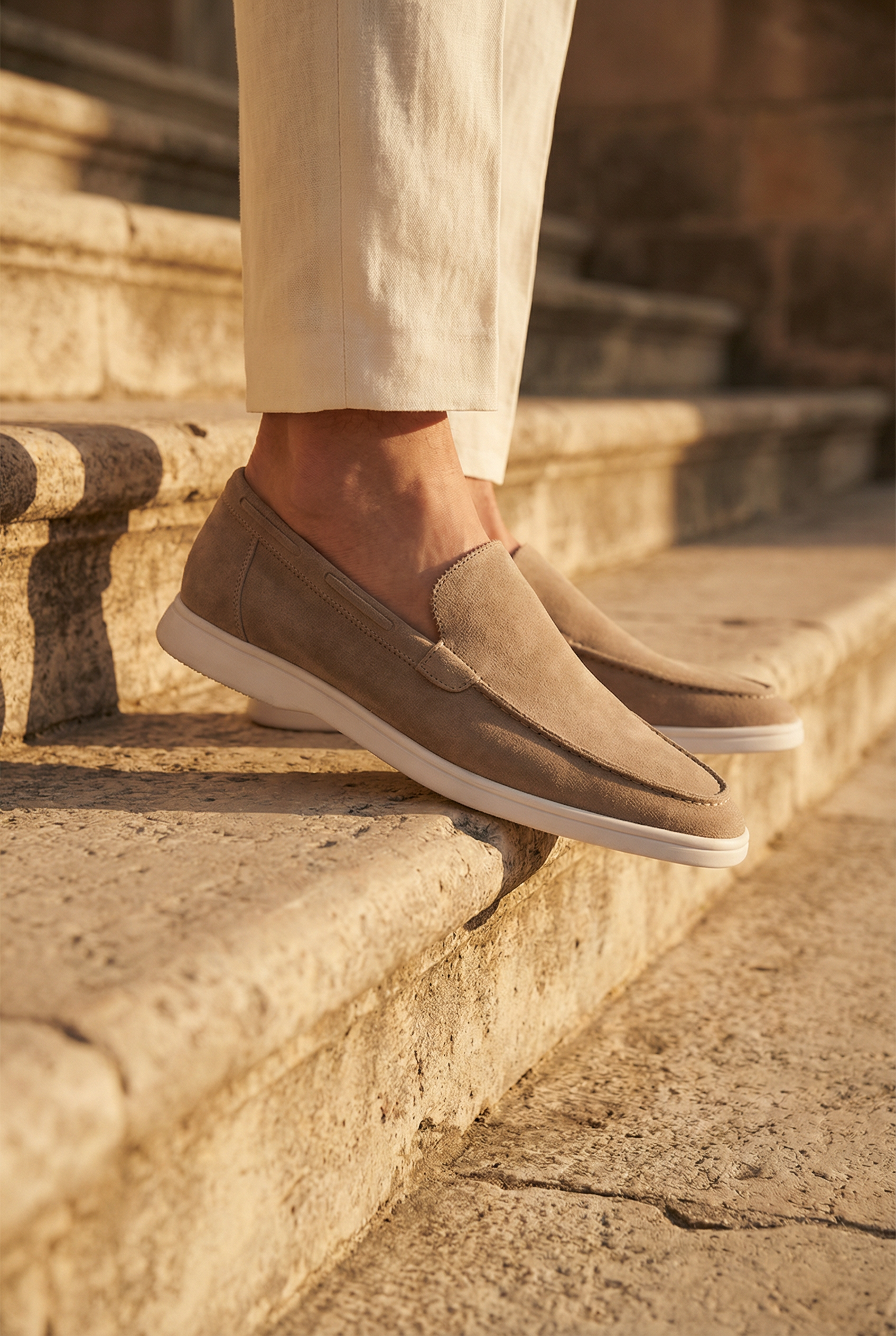 Classic Suede Loafer Beige