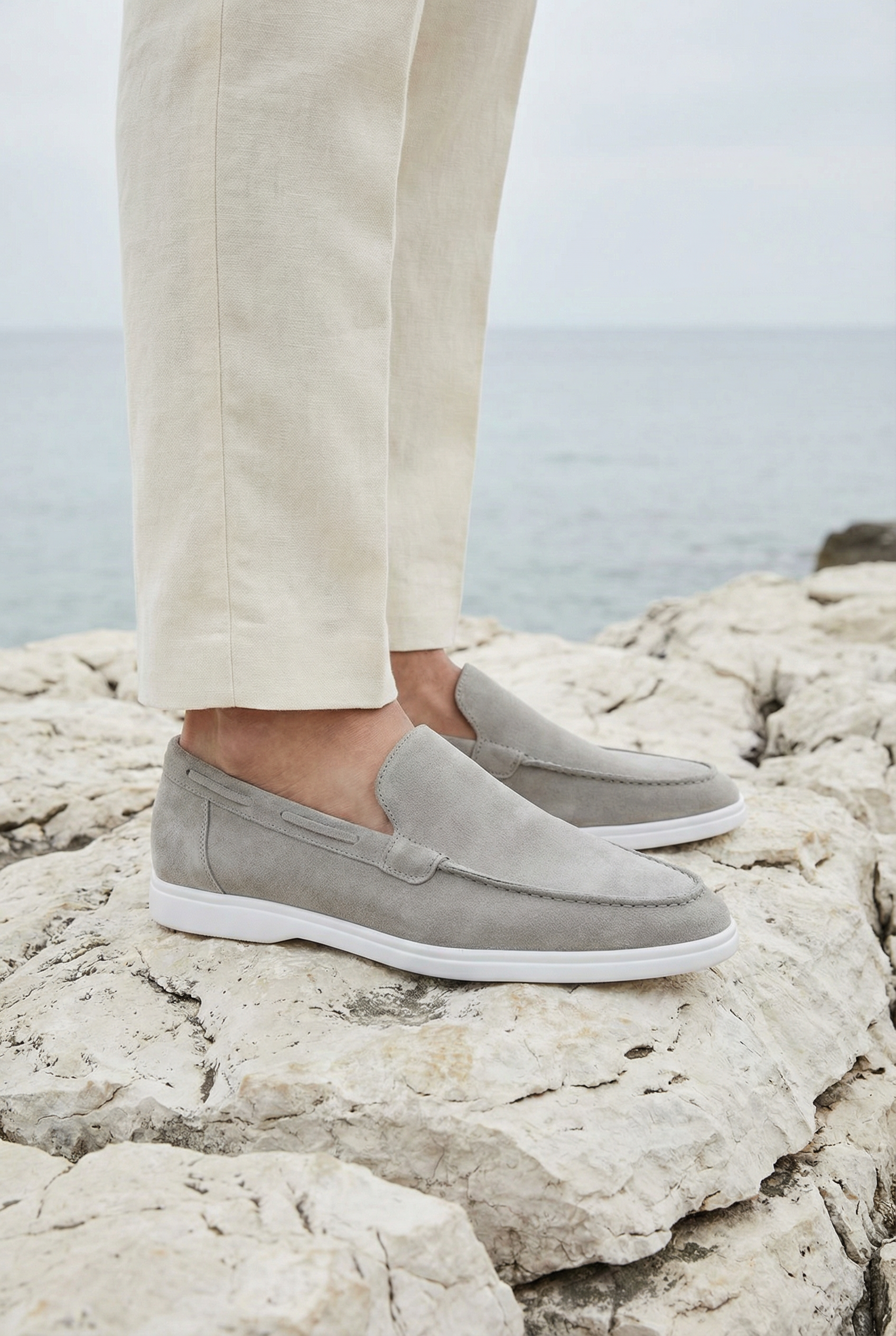 Classic Suede Loafer Grey