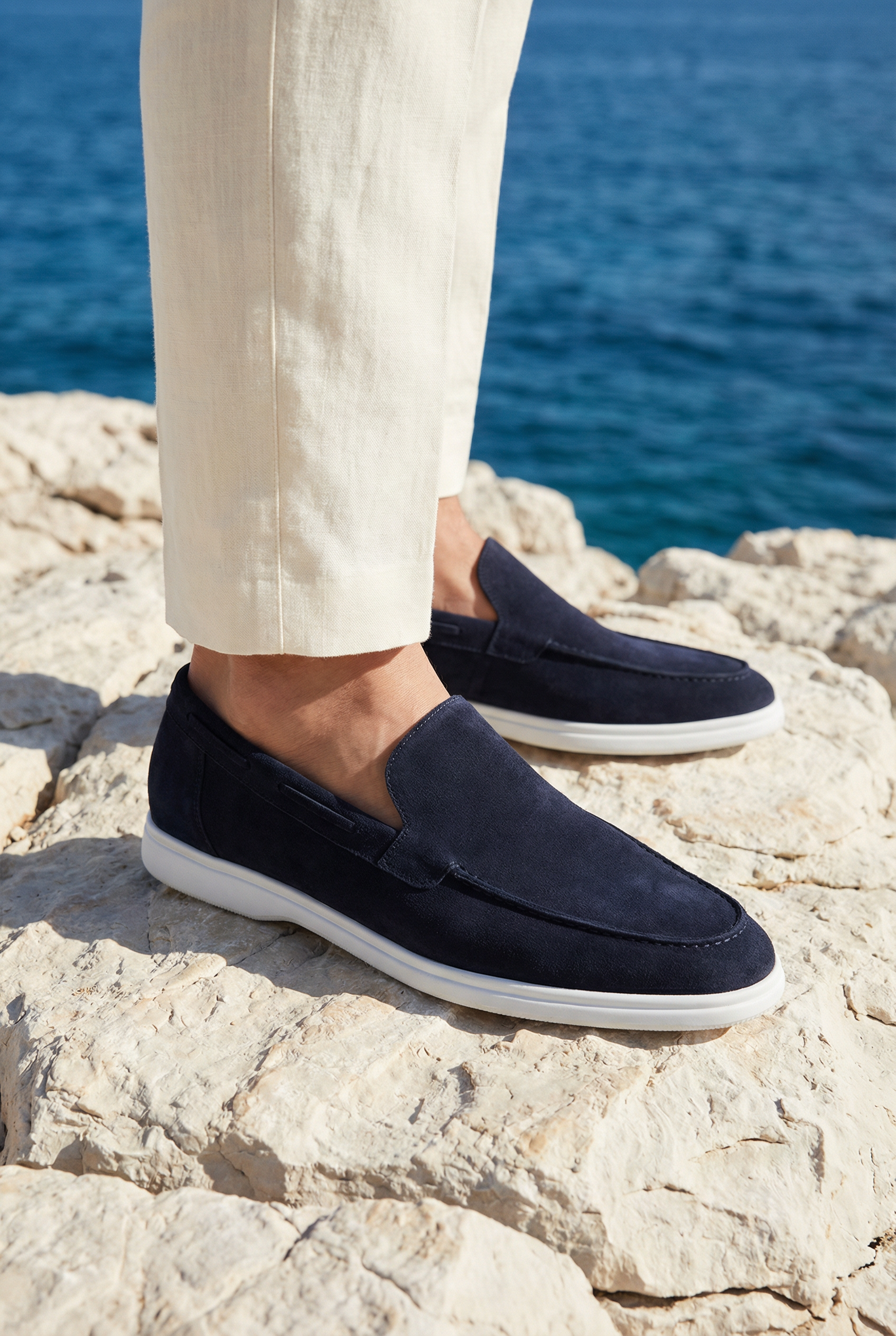 Classic Suede Loafer Navy