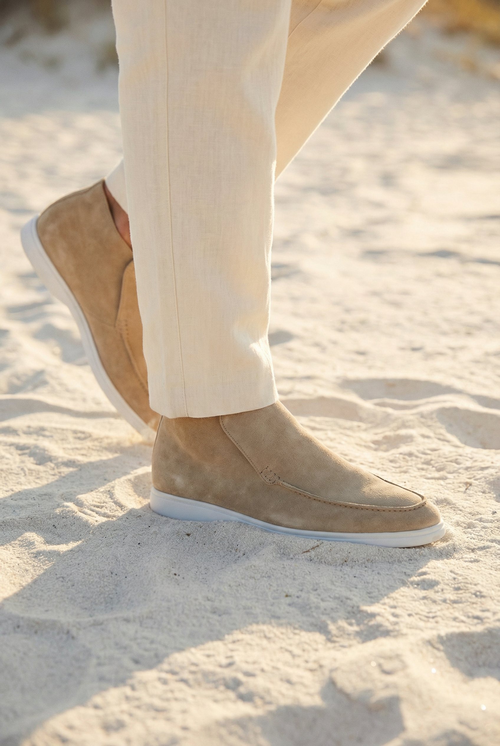 Captial Suede Loafer Beige