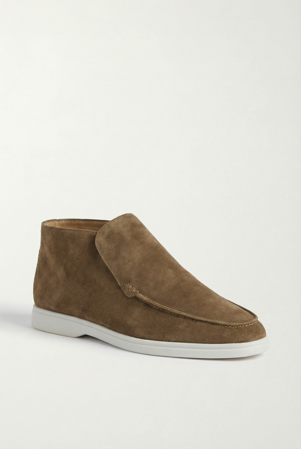 Captial Suede Loafer Camel