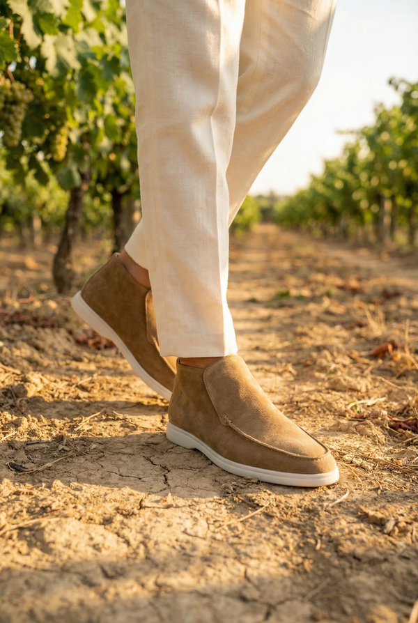 Captial Suede Loafer Camel