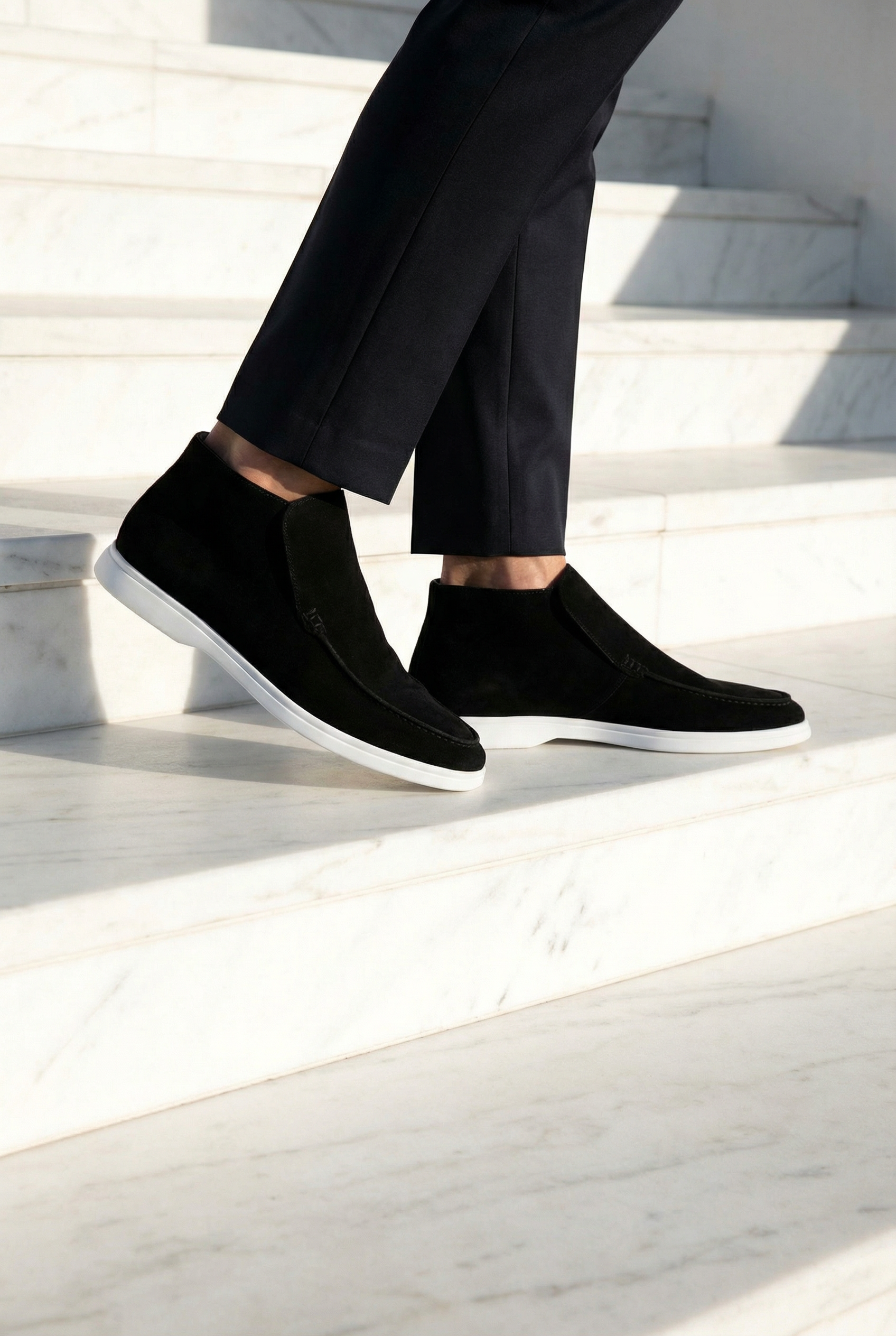 Captial Suede Loafer Black