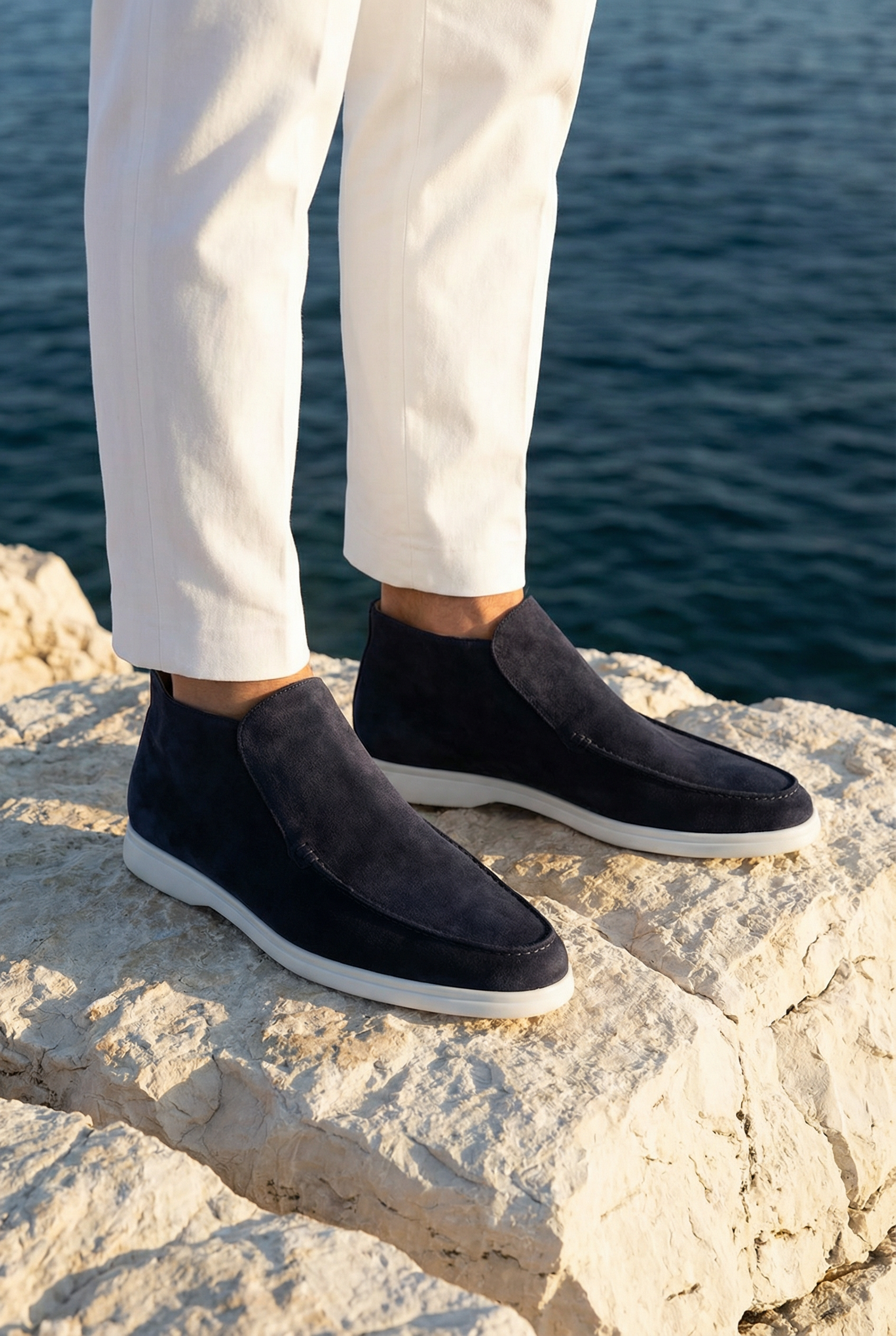 Captial Suede Loafer Navy