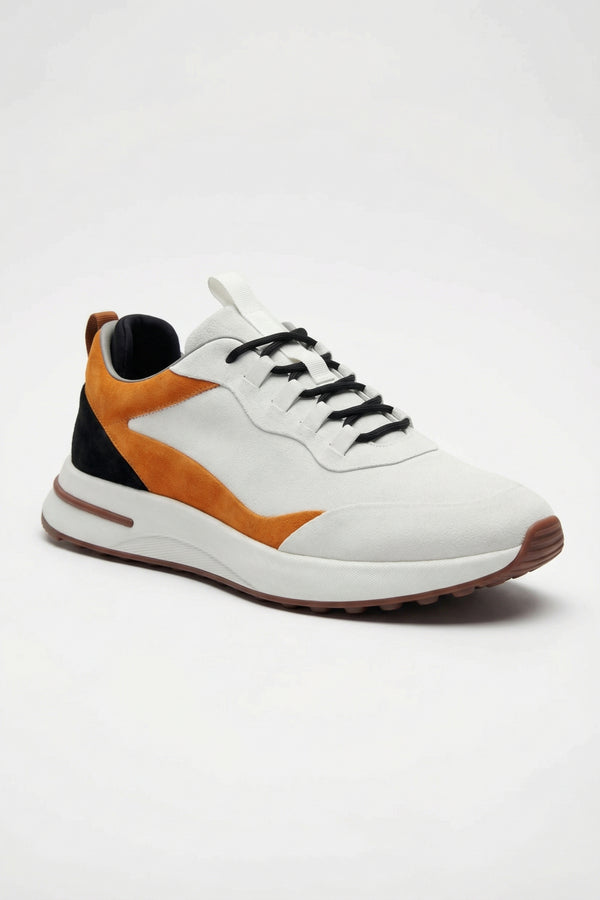 Postiano Suede Sneaker Saffron