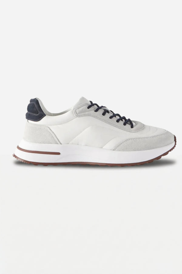 Bergamo Suede Sneaker Nordic White