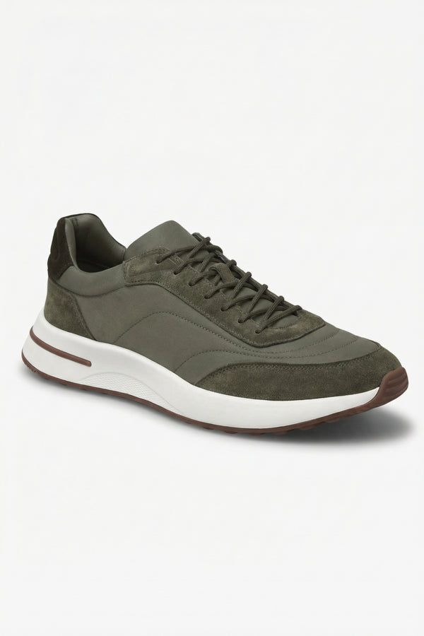 Bergamo Suede Sneaker Olive