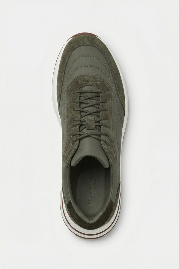 Bergamo Suede Sneaker Olive