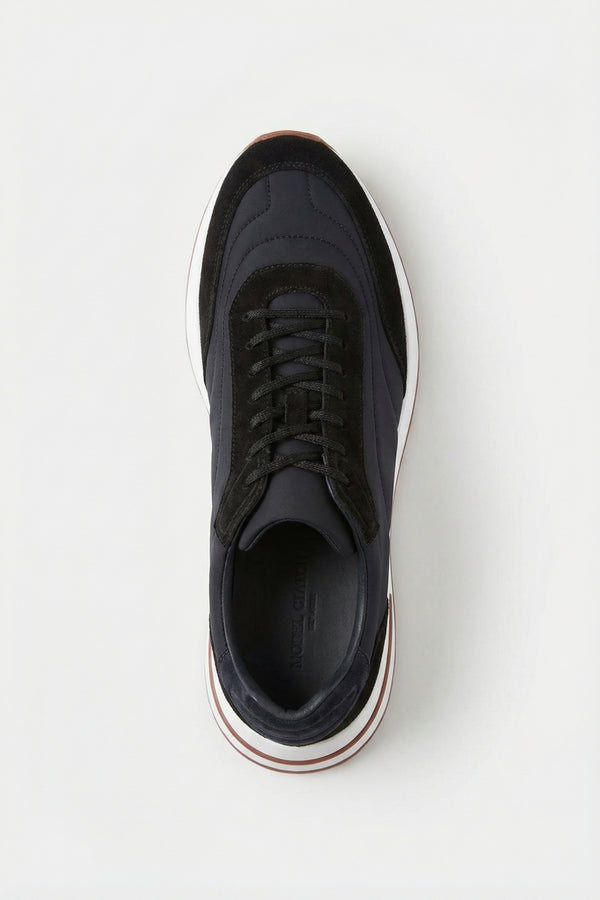 Bergamo Suede Sneaker Obsidian