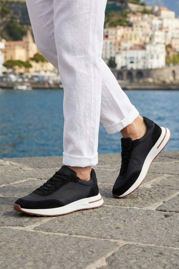 Bergamo Suede Sneaker Obsidian