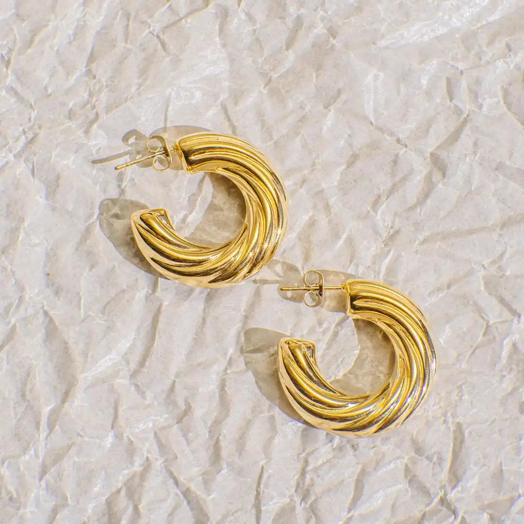Everyday Chunky Twist Hoops