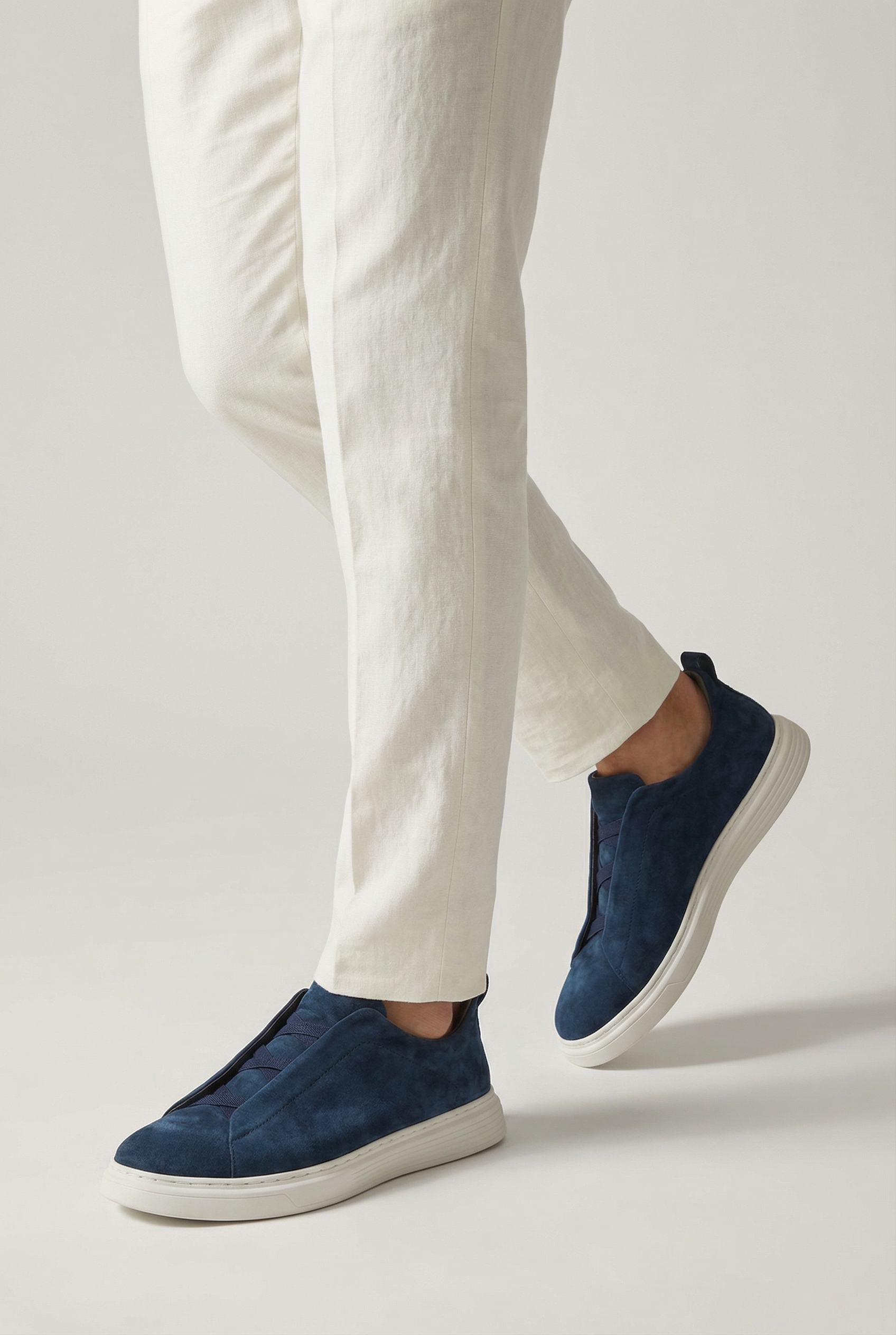 Mayfair Suede Slip-On Navy