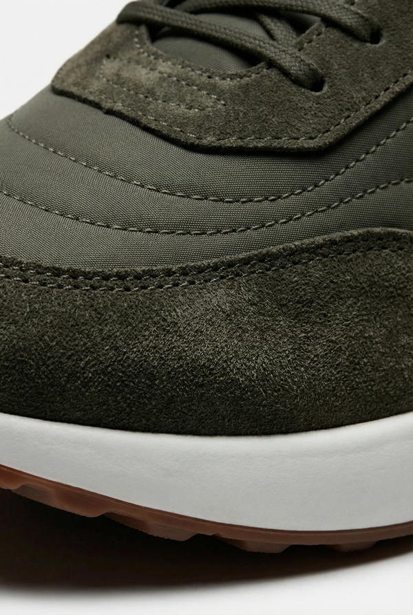 Bergamo Suede Sneaker Olive