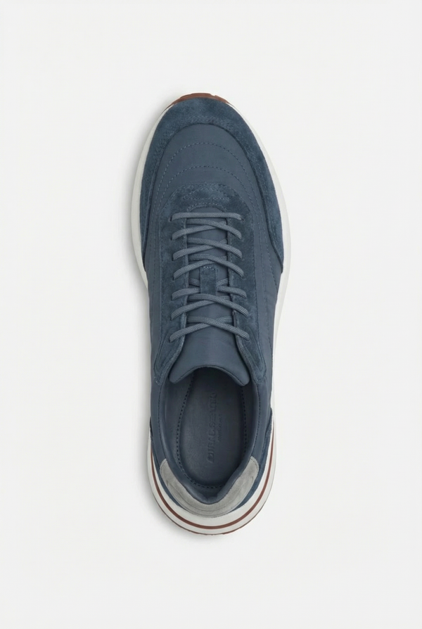 Bergamo Suede Sneaker Atlantic