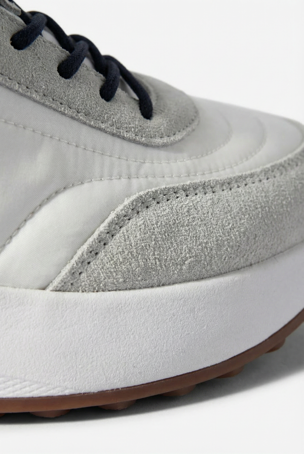Bergamo Suede Sneaker Nordic White