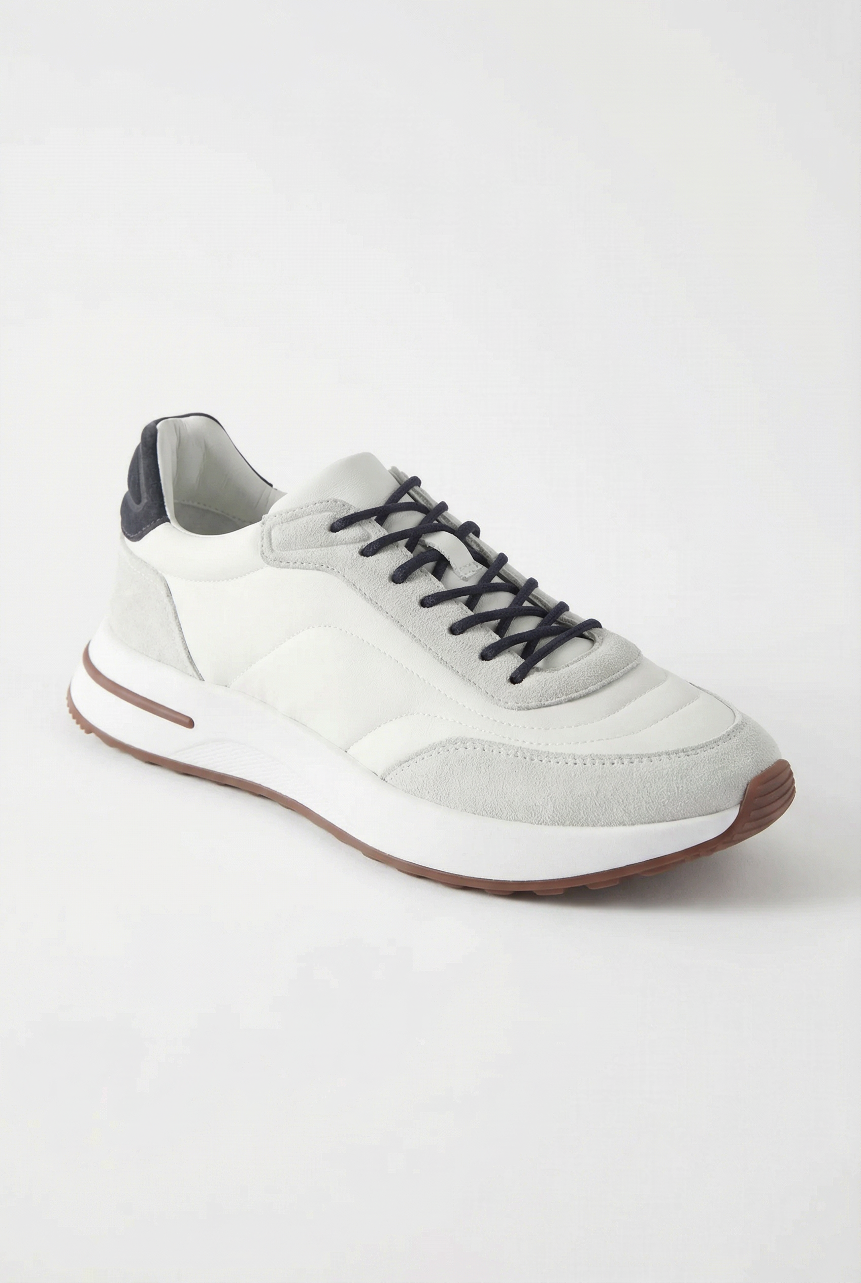 Bergamo Suede Sneaker Nordic White