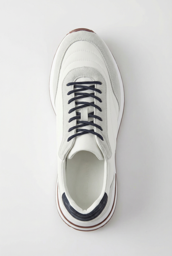 Bergamo Suede Sneaker Nordic White