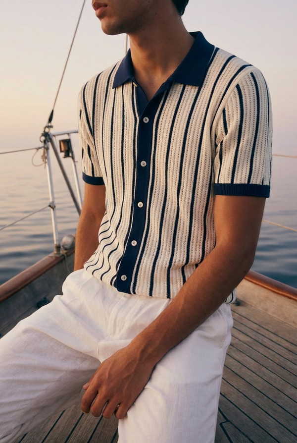 Riviera Navy Stripe Summer Set