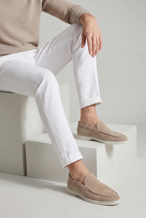 Classic Suede Loafer Beige
