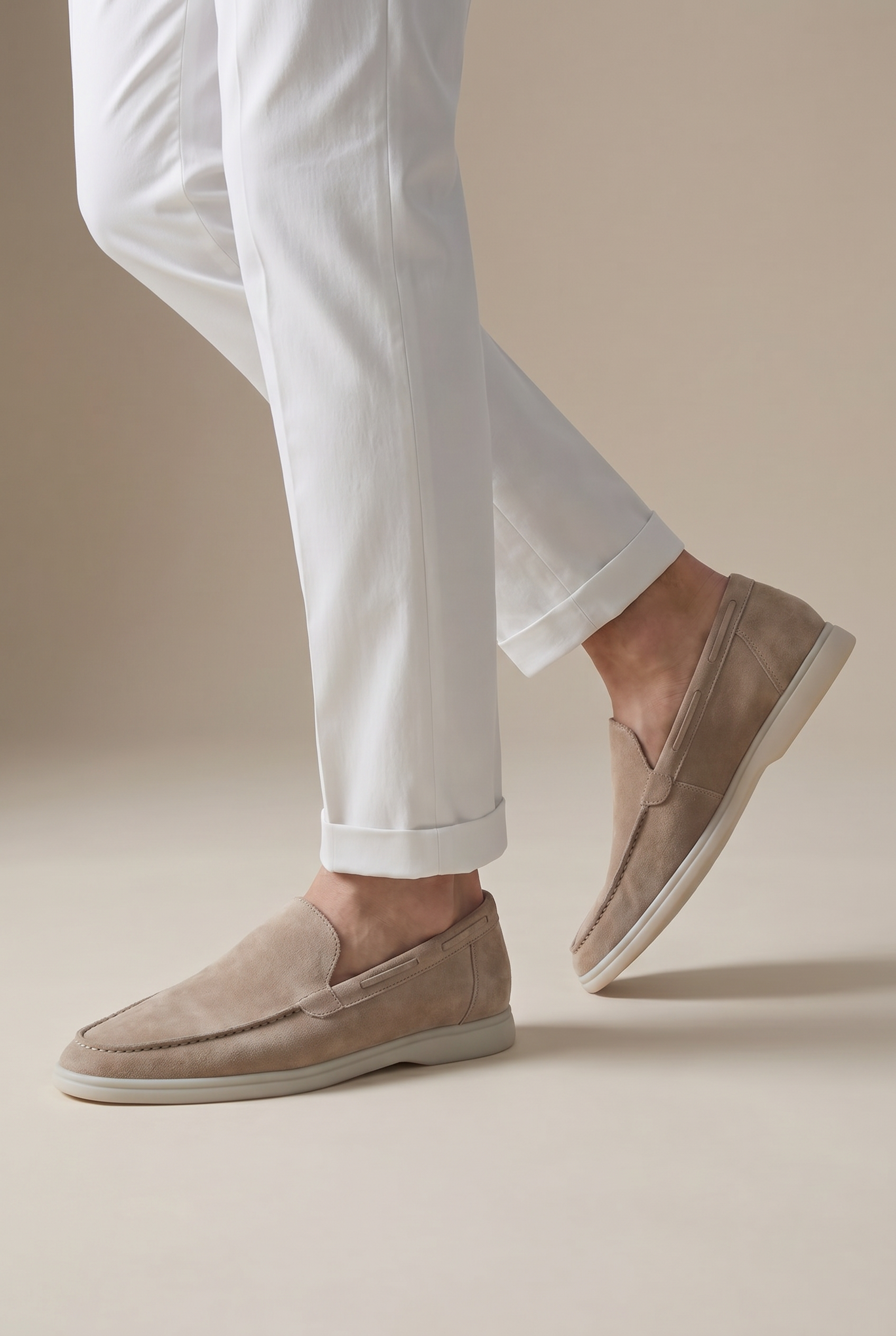 Classic Suede Loafer Beige