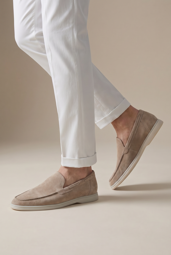 Classic Suede Loafer Beige