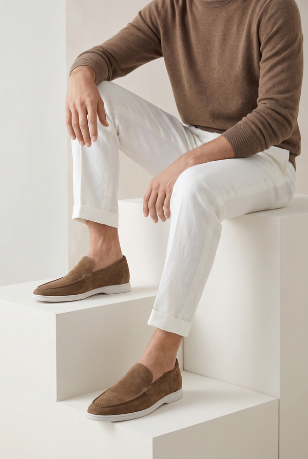 Classic Suede Loafer Camel