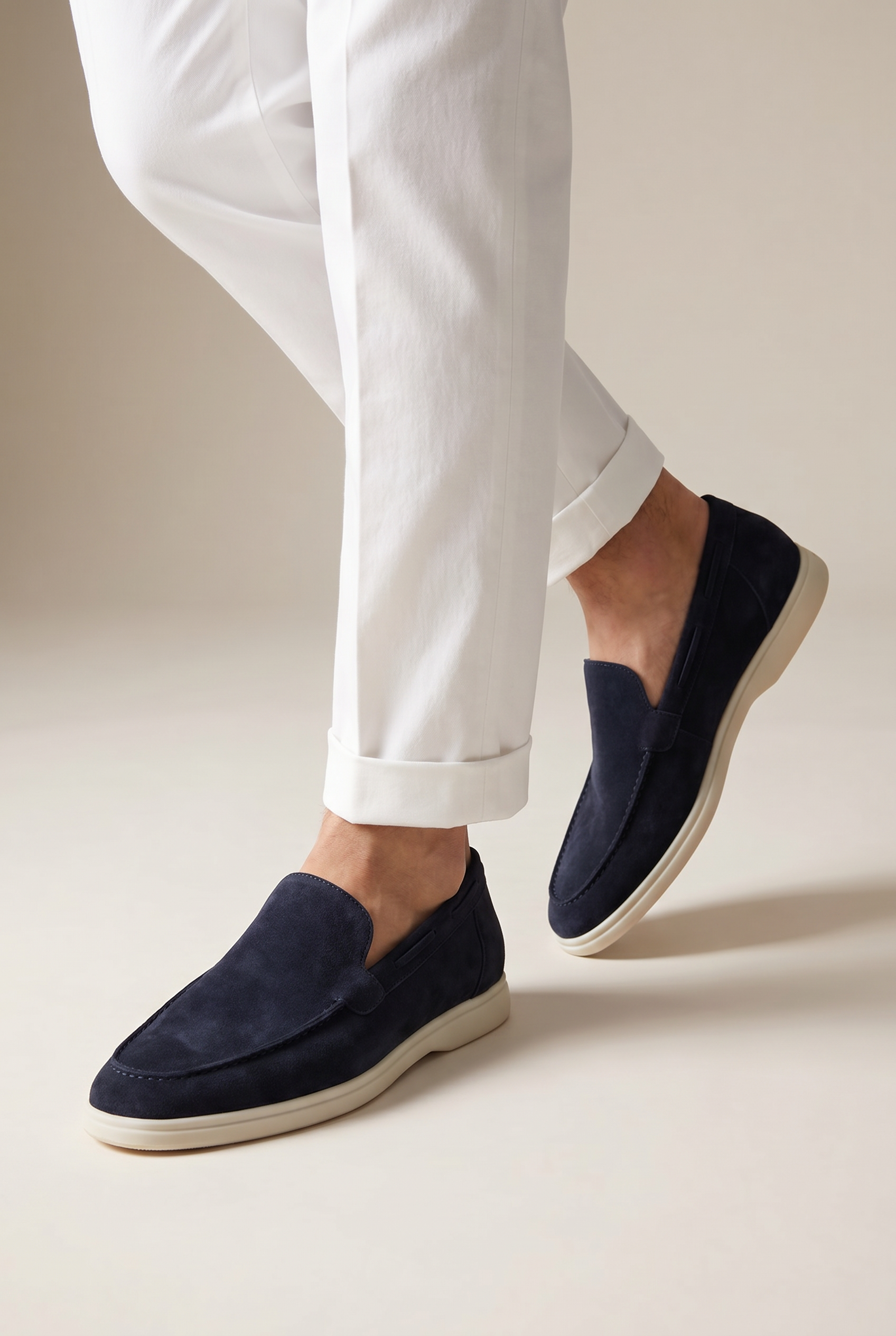 Classic Suede Loafer Navy
