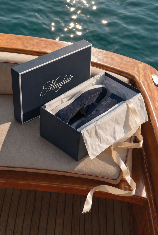 Classic Suede Loafer Navy