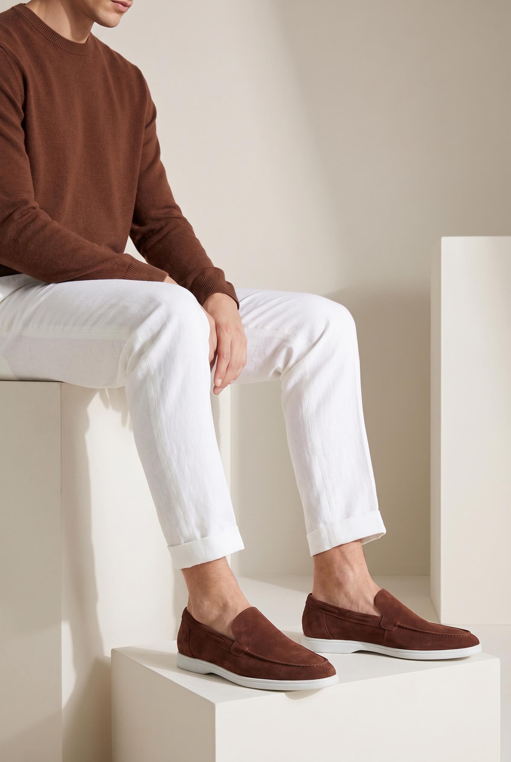 Classic Suede Loafer Brown
