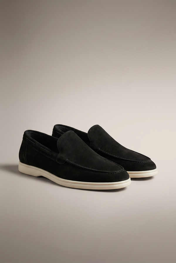 Classic Suede Loafer Black