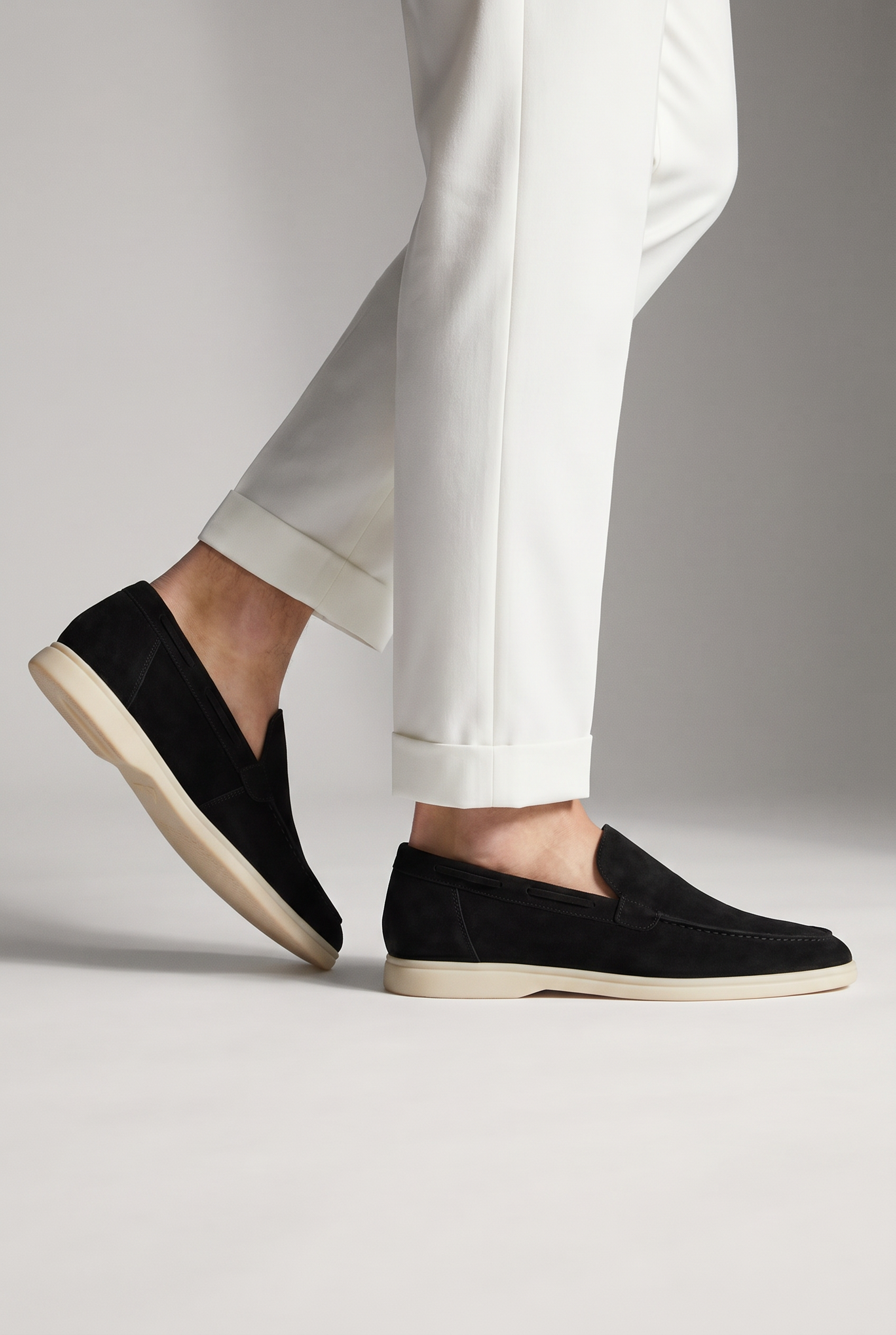 Classic Suede Loafer Black