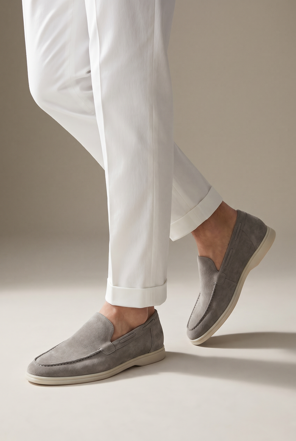 Classic Suede Loafer Grey